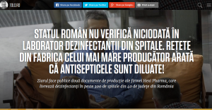 Articolul care a declanşat scandalul dezinfectanţilor diluaţi. Sursa: tolo.ro